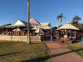 Crowded Sunset Bar at Cable Beach Resort