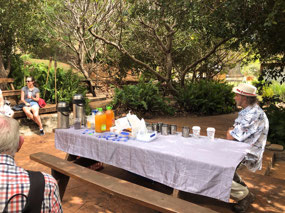 Morning tea at Cygnet Bay