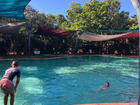 Lovely pool at the caravan park