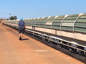 Conveyor belt for mineral sands in the past