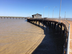 The jetty is circular