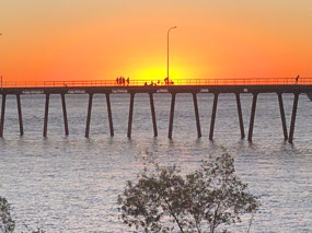 Sunset with the tide out