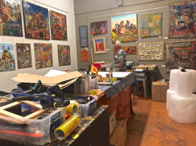 Back studio where work happens