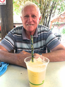 Mango smoothie with lunch