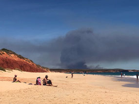 Big fire south of us