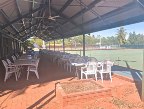 Broome Bowling club new verandah seating