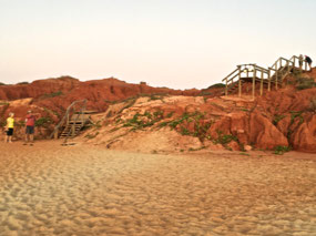 Great access to the beach down the cliff