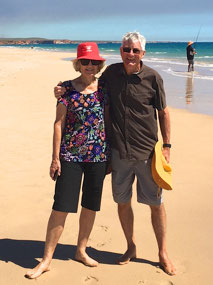 Mark and I on the beach