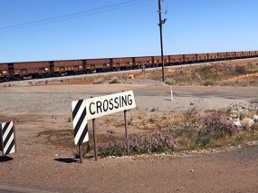 We had to wait at this rail crossing