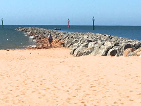 Fisherman's Groyne-rough rocks though
