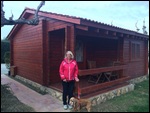 Linda Checking Mark's Cabin at La Losa