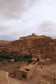 The hill with the adobe houses