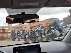 Police turn us back because of an innundation