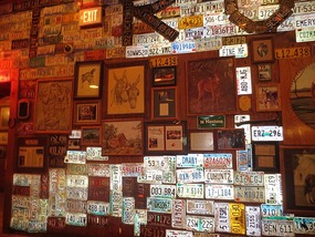 One of the walls at Lambert's Cafe