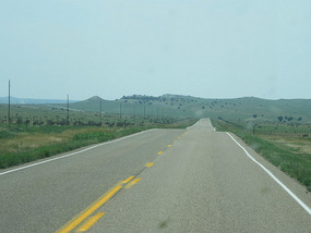 Driving towards the Rockies