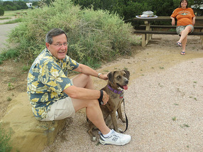 John, Sheeba the Wonder Dog, and Laura