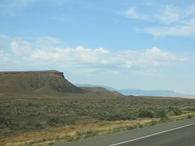View along road