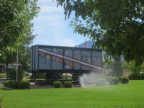 Train car in front of Union Station Museum