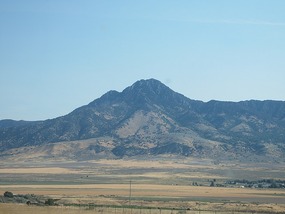 Mountain along our trail this morning
