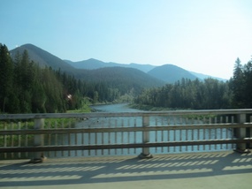 On the way to Apgar Transportation Center