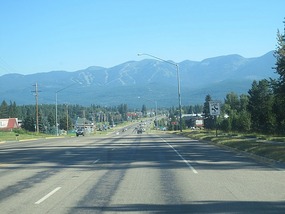 Heading up the road