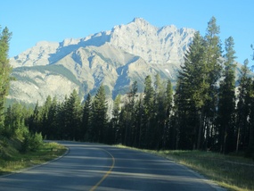 Driving out of camp