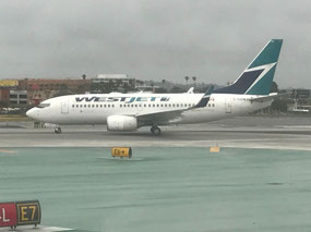 A Westjet just like ours...next stop Calgary