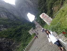Tianmen Mountain with Connie