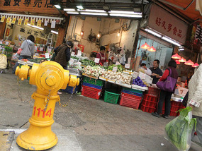Temple Street & Victoria Harbour