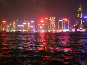 Temple Street & Victoria Harbour