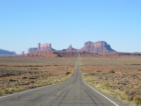 Approaching Monument Valley