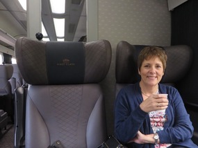 Elaine on the train!