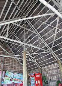 Roof of beach cafe