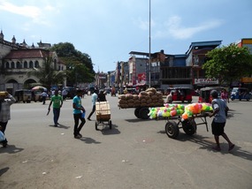Druk kruispunt in Pettah