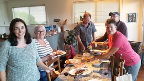 Afscheidsetentje met veel lekkers