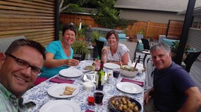 First evening dinner, met heerlijk weer