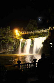 Paronella's waterfall by night