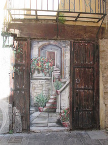 Art to pretty up an OLD doorway