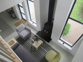 Looking down from the open plan landing
