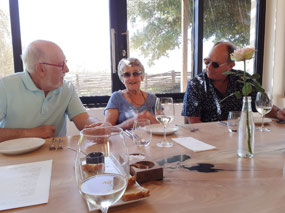 Gail, Frank & Mike at the Paul Cluver vineyard