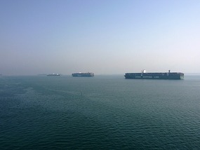 The southern convoy at anchor