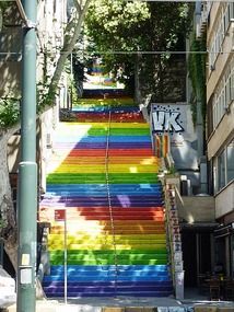Rainbow stairs