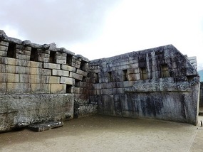 An unfinished temple that is slowly falling apart
