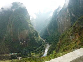 View from the road to Machu Picchu 