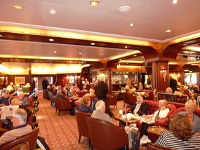 People waiting to get off the ship