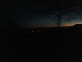 It's really dark as we set out today.