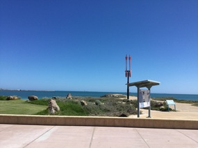 Sea front.