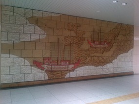 Mural in subway
