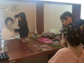 Haruna hair and makeup time
