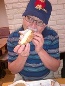 Greg eating breakfast :)